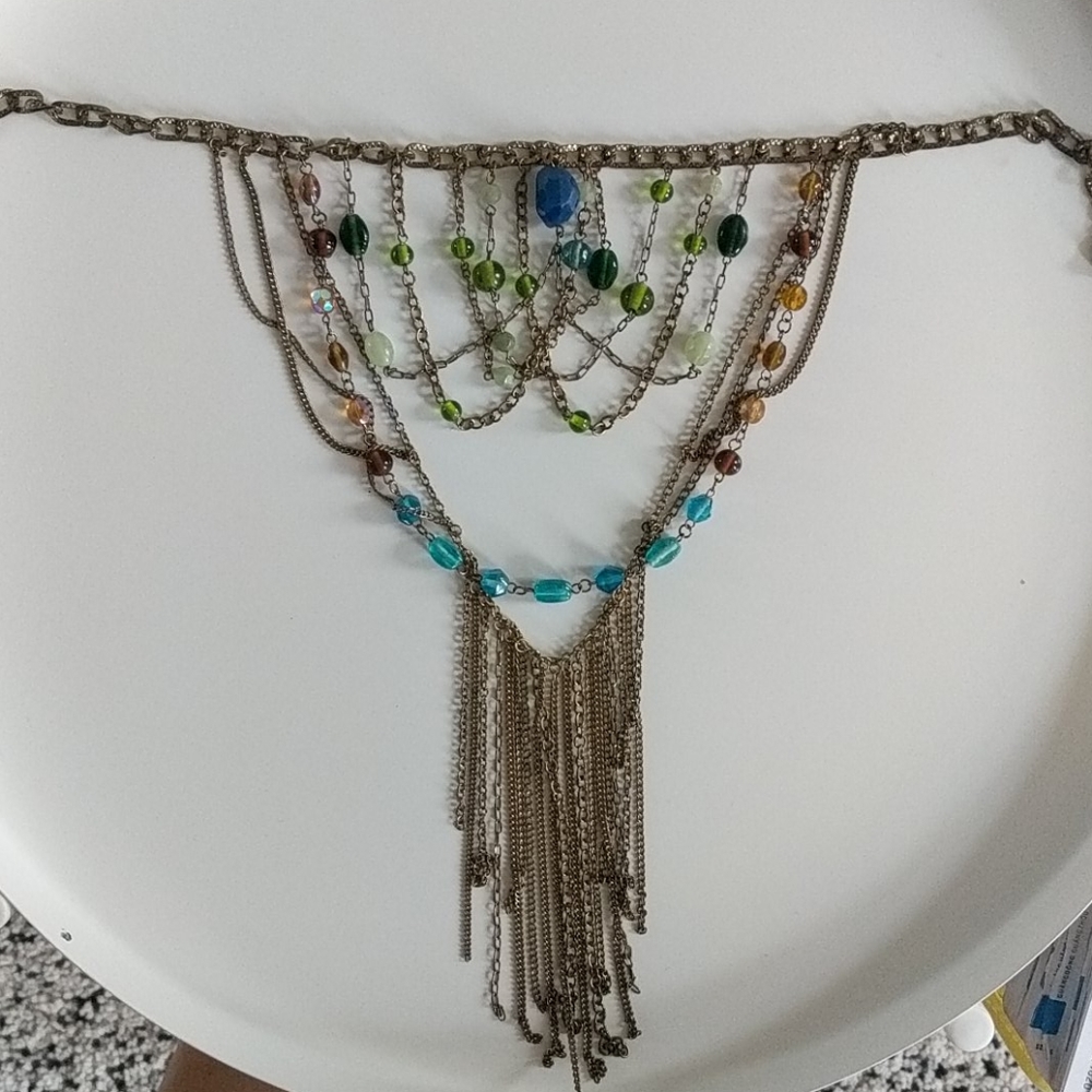 URBAN OUTFITTERS Beads + Dangle Chain Necklace